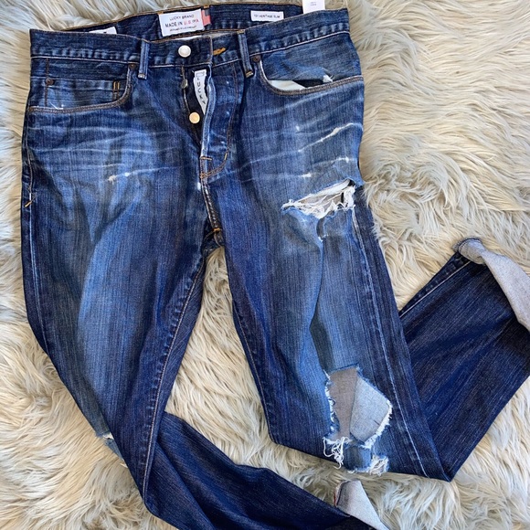 Men’s lucky brand ripped jeans - Picture 1 of 1